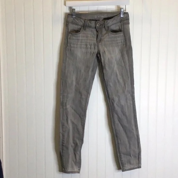 💖 American Eagle | 🦅 Jegging Grey Stretch Size 4 - Picture 7 of 11